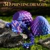 Addcean 3D Printed Dragon in Egg, Full Articulated Crystal Dragon, Home Office Decor Executive Desk Toys, Adults Fidget Toys for Autism/ADHD (Laser Purple, 12") view 4