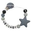 Personalized Pacifier Clip with Name (Grey) view 1