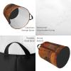 Autumn woods cabin print Circular Hamper Waterproof Storage Bin Organizer Basket Laundry Hamper With Handles For Clothes Toys Medium view 4
