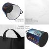 amusement ride print Circular Hamper Waterproof Storage Bin Organizer Basket Laundry Hamper With Handles For Clothes Toys Small view 4