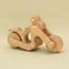 Free Shipping Handmade Organic Natural Wooden Chopper Motorbike with Moving Wheels Eco-Friendly Delights for Toddlers Gift Idea view 1