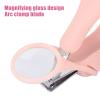 BusoTh Zoom Nail Trimmer for Manicure Sturdy Stainless Steel Arc Blade Kids Nail Clipper Kids Nail Clipper for Daily Use (Pink + Rose red) view 3