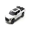2023 Tundra TRD 4x4 Pickup Truck White Metallic with Sunroof and Wheel Rack 1/24 Diecast Model Car H08555R-WH view 2
