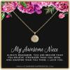 Awesome Niece Gifts  Niece Necklace  Christmas Birthday Gift for Girls  Sterling Silver  Heart Charm Necklace  Gifts for Niece Jewelry  Braver Stronger Smarter - Lotus Charm Necklace 14k Gold view 1