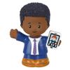 Fisher-Price Little-People Figure - GWV14 ~ African-American Businessman Wearing Suit and Tie Carrying Tablet ~ Works Great with Any Little-People Playset view 1