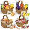 Lehoo Castle Wooden Play Food Set, Toy Food for Toddlers, Pretend Play Kitchen Accessories, Cutting Fruits and Vegetables Montessori Sorting Toys for Kids 3-5 Girls Boys view 1