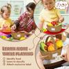 Lehoo Castle Wooden Play Food Set, Toy Food for Toddlers, Pretend Play Kitchen Accessories, Cutting Fruits and Vegetables Montessori Sorting Toys for Kids 3-5 Girls Boys view 3