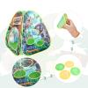 Dinosaur Kids Play Tent Indoor: Boys & Girls Playhouse Tents Indoor Outdoor - 4in1 Dinosaur Tent with-Dart Board & Bean Bag Toss Games view 3