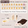 2-4 Player Rummy Cube Game Set, with 4 Wooden Racks/Trays, 106 Large Tiles Rummy Cube Game Set with Canvas Bag, Rummy Tiles Travel Set with 4 Tiles Holders for Classic and Funny Party Games,for Adults view 4