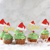 24Pcs Christmas One Cupcake Toppers Christmas Hat Cupcake Picks view 2