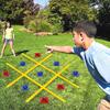 VANPET Giant Tic Tac Toe Bean Bag Toss Games for Kids Adults Family, Large Outside Lawn Yard Backyard Carnival Field Day Game, Beach Picnic Camping Birthday Party Family Reunion Games (Standard) view 1