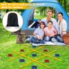 VANPET Giant Tic Tac Toe Bean Bag Toss Games for Kids Adults Family, Large Outside Lawn Yard Backyard Carnival Field Day Game, Beach Picnic Camping Birthday Party Family Reunion Games (Standard) view 3