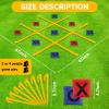 VANPET Giant Tic Tac Toe Bean Bag Toss Games for Kids Adults Family, Large Outside Lawn Yard Backyard Carnival Field Day Game, Beach Picnic Camping Birthday Party Family Reunion Games (Standard) view 4
