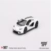 MINI GT True Scale Miniatures Model Car Compatible with Lamborghini Countach LPI 800-4 Bianco Siderale 1/64 Diecast Model Car MGT00567 view 3
