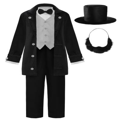 ReliBeauty Abraham Lincoln Costume Kids Douglass Costume for Boys, 160