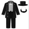 ReliBeauty Abraham Lincoln Costume Kids Douglass Costume for Boys, 160 view 1