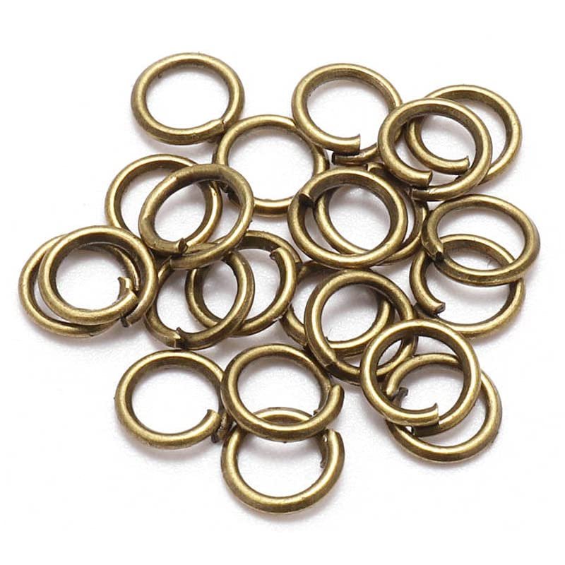 10pcs 304 Strong Stainless Steel Open Split Jump Rings Connector Jewellery Findings DIY Craft Loop No Fade Silver/Yellow Gold/Rose Gold/Black/Antique Bronze (20mm, Antique Bronze)