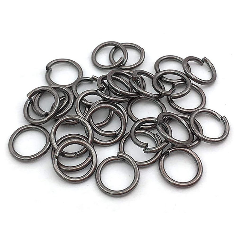 10pcs 304 Strong Stainless Steel Open Split Jump Rings Connector Jewellery Findings DIY Craft Loop No Fade Silver/Yellow Gold/Rose Gold/Black/Antique Bronze (14mm, Black)