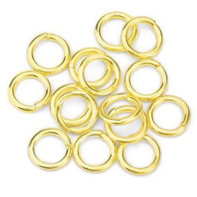 10pcs 304 Strong Stainless Steel Open Split Jump Rings Connector Jewellery Findings DIY Craft Loop No Fade Silver/Yellow Gold/Rose Gold/Black/Antique Bronze (16mm, 18k Yellow Gold Plated)