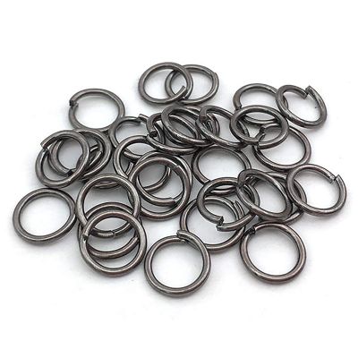 10pcs 304 Strong Stainless Steel Open Split Jump Rings Connector Jewellery Findings DIY Craft Loop No Fade Silver/Yellow Gold/Rose Gold/Black/Antique Bronze (18mm, Black)