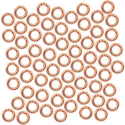 100pcs 18k Rose Gold Strong 304 Stainless Steel Open Split Jump Rings Connector Loop Bulk (12mm)