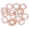 100pcs 18k Rose Gold Strong 304 Stainless Steel Open Split Jump Rings Connector Loop Bulk (12mm) view 3