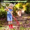 Motionchic 16 Pcs Kids Gardening Tools, Long Shovel, Rake for Leaves, Spade, Hoe, Steel Heads and Real Wood Handle, Yard Tools for Children Toddlers Gifts view 3