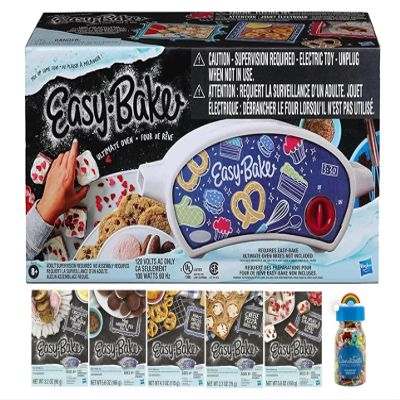 Miracle Play Kids Baking Bundle Gift Set Includes Easy Bake Ultimate Oven, 5 Mixes and Confetti Sprinkles for 8yrs and Up