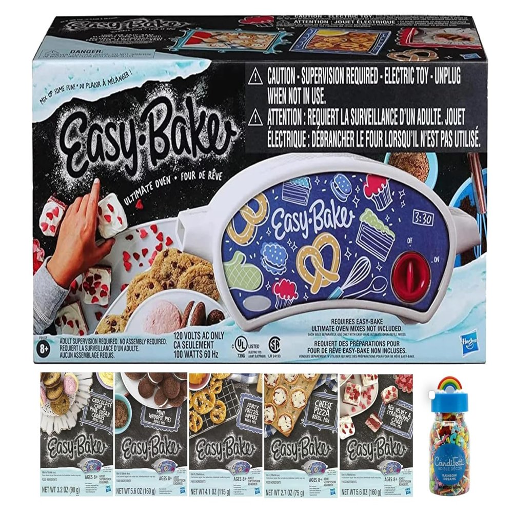 Miracle Play Kids Baking Bundle Gift Set Includes Easy Bake Ultimate Oven, 5 Mixes and Confetti Sprinkles for 8yrs and Up