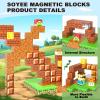 108PCS Magnetic Blocks Building Toys - 1'' Magnet Building Blocks Build Mine Magnet World Game Adventure Set Cubes Boys Girls Toys Ages 3-5 4-6 5-7 6-8 Kids Gifts for 3-12 Years Old School Supplies view 4