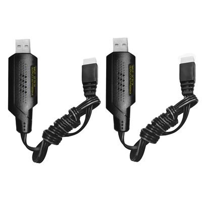 AMZZN 2PCS 2S 7.4V 1A USB Charger is Suitable for 7.4V 2S Lipo Batteries with XH-3P Connectors, RC Cars,Ships,Drones,Air Guns,and Remote Control Toy Batteries USB Charging Cable