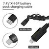 AMZZN 2PCS 2S 7.4V 1A USB Charger is Suitable for 7.4V 2S Lipo Batteries with XH-3P Connectors, RC Cars,Ships,Drones,Air Guns,and Remote Control Toy Batteries USB Charging Cable view 2