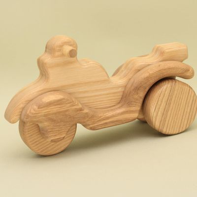 Free Shipping Handmade Organic Natural Wooden Tricycle Chopper Motorbike with Moving Wheels Eco-Friendly Delights for Toddlers Gift Idea