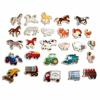 Farm Animals Life Magnetic Play Board for Kids - Bundle with Montessori Magnetic Playset Including Cows, Goats, Pigs, Horses and Vehicles | Wooden Magnetic Toy for Boys and Girls view 2