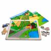 Farm Animals Life Magnetic Play Board for Kids - Bundle with Montessori Magnetic Playset Including Cows, Goats, Pigs, Horses and Vehicles | Wooden Magnetic Toy for Boys and Girls view 3