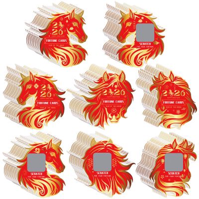 Geyee 320 Pcs Chinese New Year Scratch Off Card 2026 Year of The Horse Scratch Off Fortune Cards 2026 Chinese Party Gifts for Lunar New Years Supplies