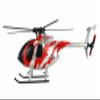 Amewi 25334 AFX MD500E Brushless Civil Helicopter 4 Channels 325 mm 6G RTF Red / Silver view 3