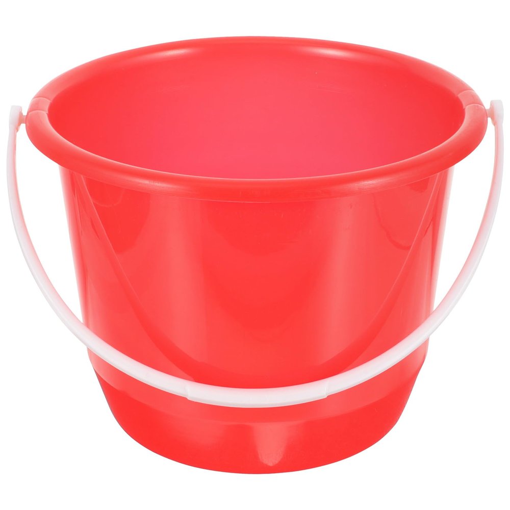 Plastic Water Bucket with Handle 1.3 Gallon Portable Household Bucket for Gardening pet Watering and Storage