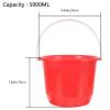 Plastic Water Bucket with Handle 1.3 Gallon Portable Household Bucket for Gardening pet Watering and Storage view 2