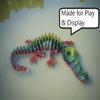 3D By Billy B The Articulating Rainbow Skeleton Crocodile Sculpture/Fidget Toy view 3