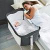 RONBEI Baby Bassinet Bedside Sleeper, Easy to Assemble Bassinets for Baby/Infants, Height Adjustable Bedside Bassinet for Newborn Baby view 1