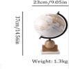 SYALEO Globo Terrqueo Wood Marble Globe American Style Desktop Globe Large HD Printing Retro Globe Decorative Globe for Living Room Decor, English Teaching Easy-Read view 2