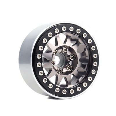 4PCS Metal 1.9 Beadlock Wheel Rim 12-Spoke Wheel Hub for 1:10 RC Crawler for Axial SCX10 II 90046 AXI03007 for TRX-4 for Tamiya for MST Modification Accessories (Color : YQw-07BG)