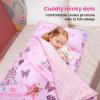 Kids Sleeping Bag Nap Mat with Removable Pillow and Blanket,Extra Thick Large 2 in 1 Slumber Bags for Boys Girls,Toddler Nap Mat for Preschool Daycare Travel Camping view 4