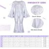 Jexine 70s Women Disco Outfit Costume Disco Party Top Pants Sunglasses Ball Necklace Earring Wig for Halloween New Year Eve(White,X-Large) view 2