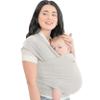 KeaBabies Baby Wrap Carrier - All in 1 Original Baby Carrier Newborn to Toddler Sling, Easy to Wear, Hands Free Bonding, Lightweight, Breathable Infant Wraps (Rhino Gray) view 1