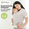 KeaBabies Baby Wrap Carrier - All in 1 Original Baby Carrier Newborn to Toddler Sling, Easy to Wear, Hands Free Bonding, Lightweight, Breathable Infant Wraps (Rhino Gray) view 2