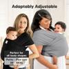 KeaBabies Baby Wrap Carrier - All in 1 Original Baby Carrier Newborn to Toddler Sling, Easy to Wear, Hands Free Bonding, Lightweight, Breathable Infant Wraps (Rhino Gray) view 4