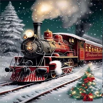 Christmas Train: Premium 500 Piece Jigsaw Puzzle for Adults - Best Challenging Puzzles for Cognitive Workout - Safe Eco-Friendly - Most Popular Leisure Activities (20.5x15inch)