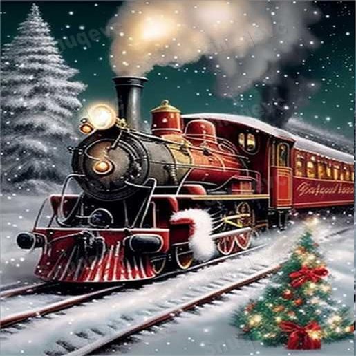 Christmas Train: Premium 500 Piece Jigsaw Puzzle for Adults - Best Challenging Puzzles for Cognitive Workout - Safe Eco-Friendly - Most Popular Leisure Activities (20.5x15inch)